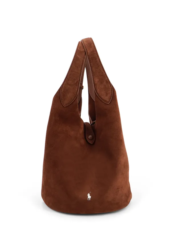 Play Suede Shoulder Bag With Contrasting Logo made by Polo by Ralph Lauren