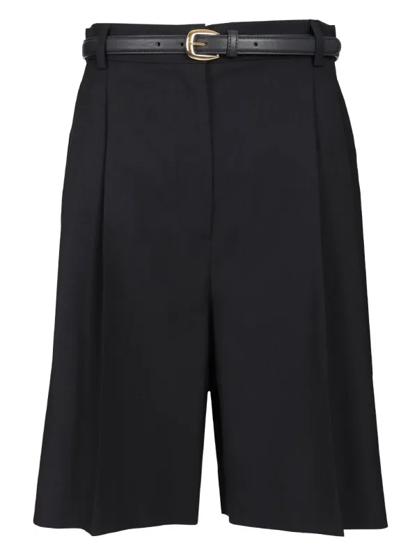 Tailored Bermuda Shorts Trousers Blue made by MaxMara
