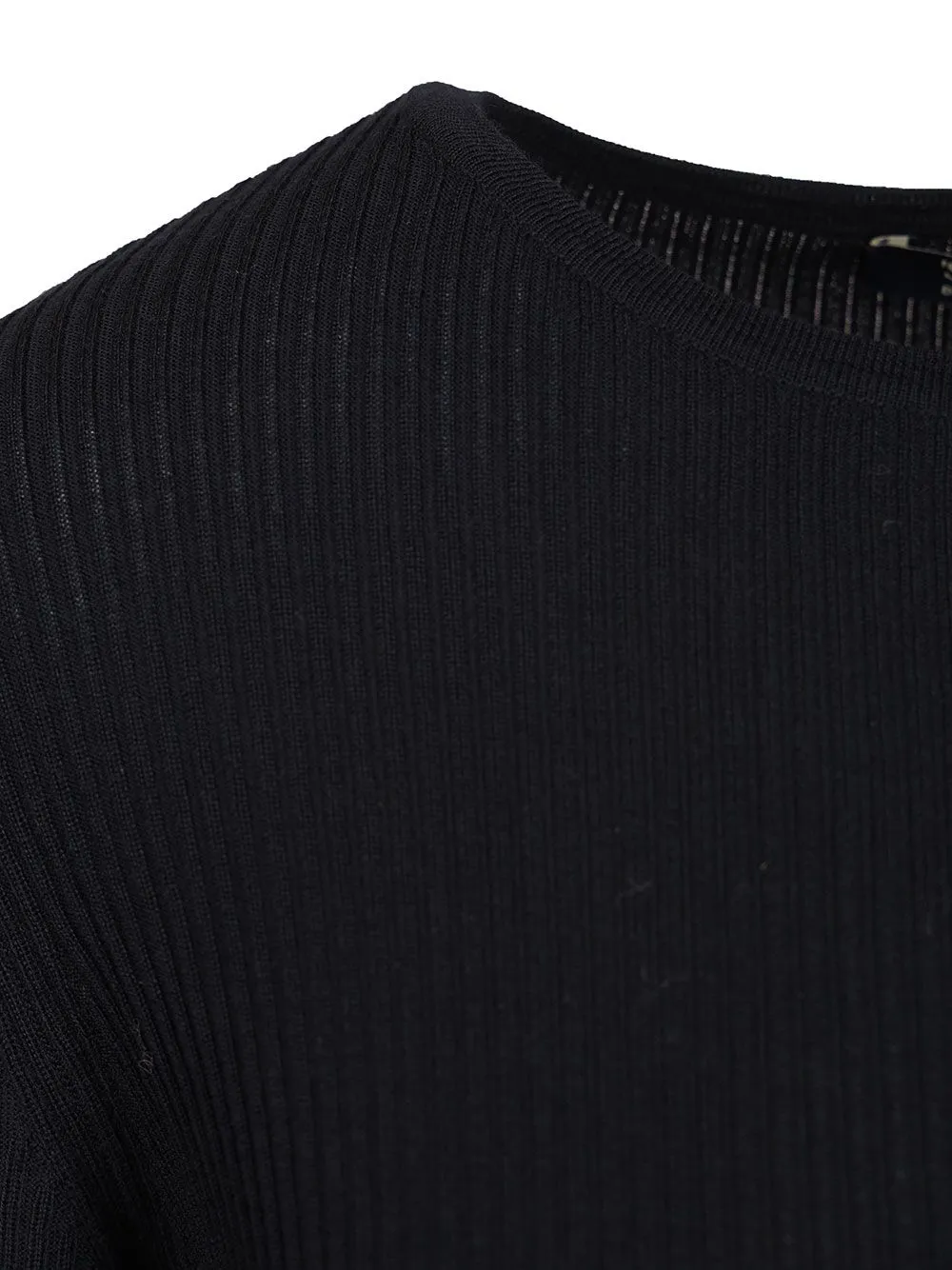 Disegno Wool Rib Crewneck Long Sleeve Knitwear Blue sold by Wanan Luxury product image thumbnail 3