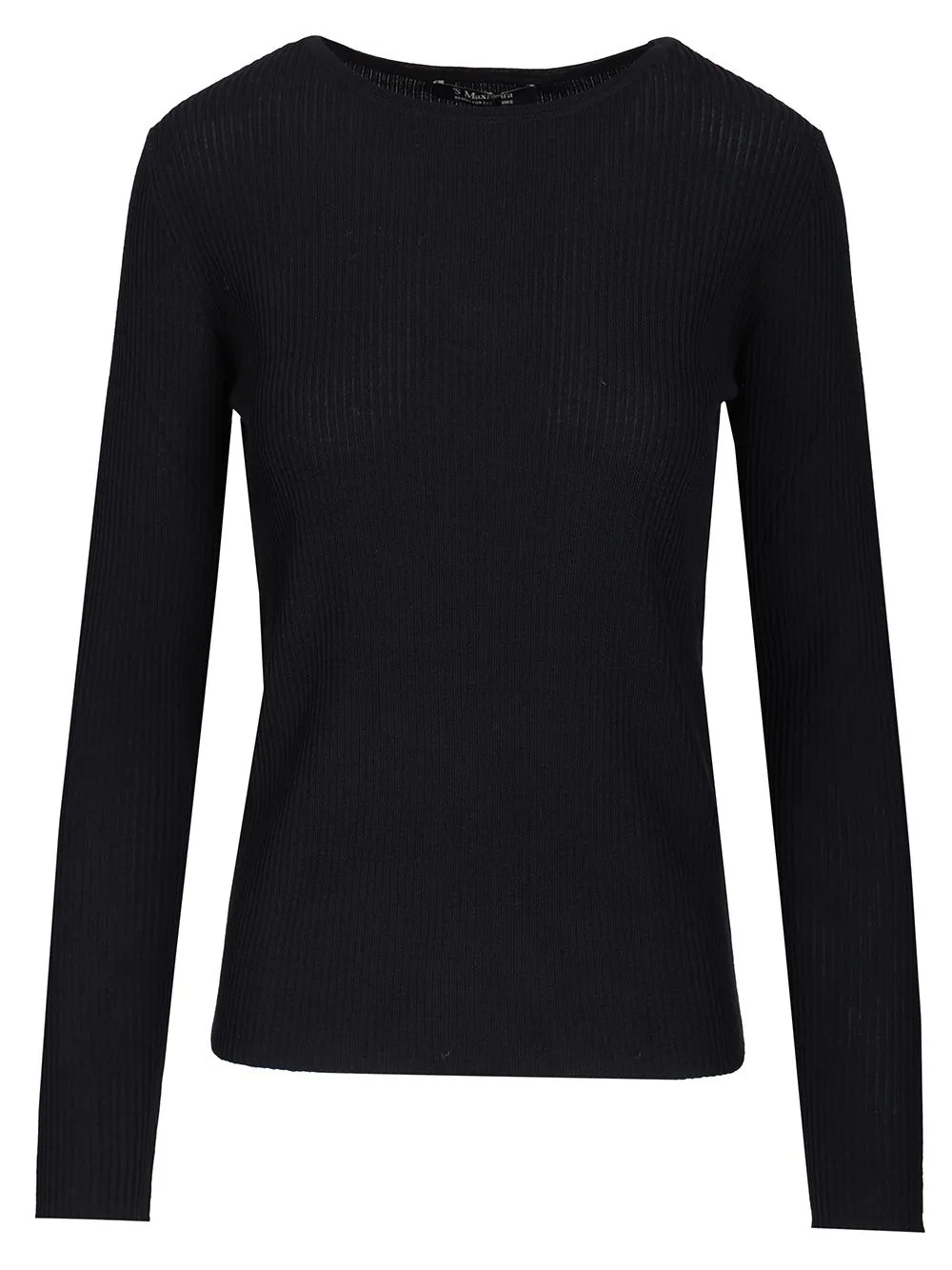 Disegno Wool Rib Crewneck Long Sleeve Knitwear Blue sold by Wanan Luxury