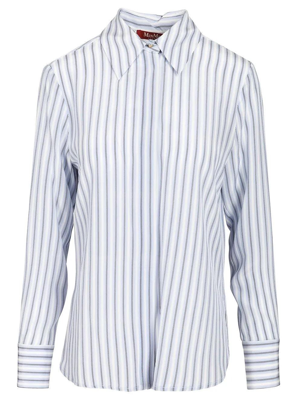 Printed Silk Shirt Shirts Light Blue sold by Wanan Luxury