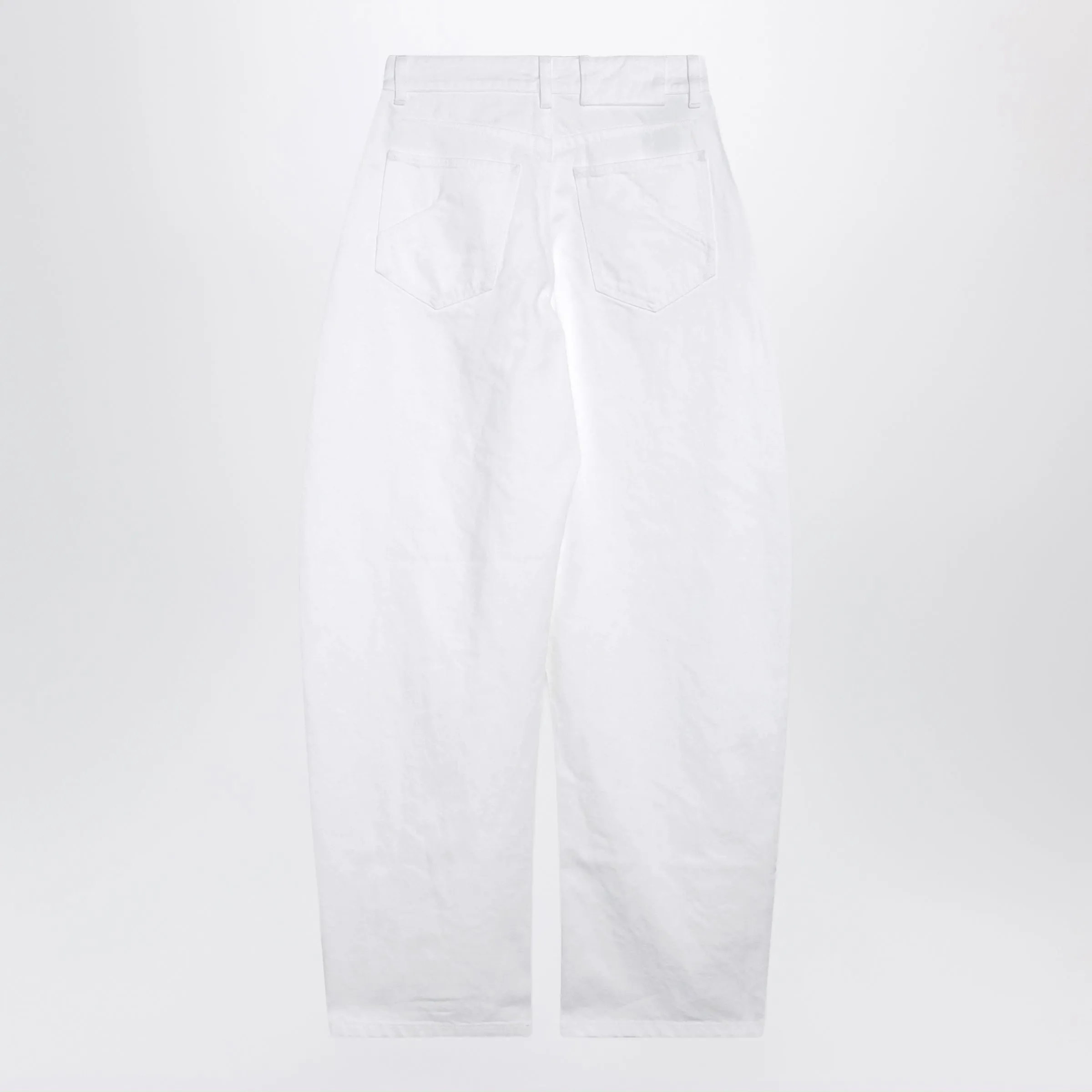 High-Waisted Curved-Leg White Denim Jeans sold by Wanan Luxury product image thumbnail 2