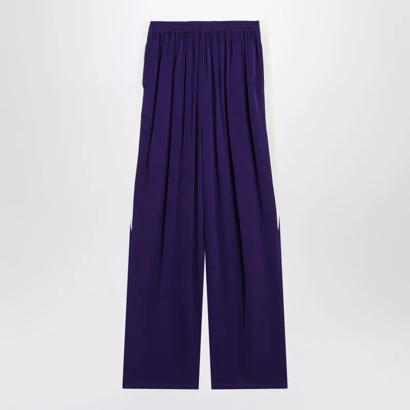 Violet Straight-Leg Viscose Cady Trousers made by Alaia