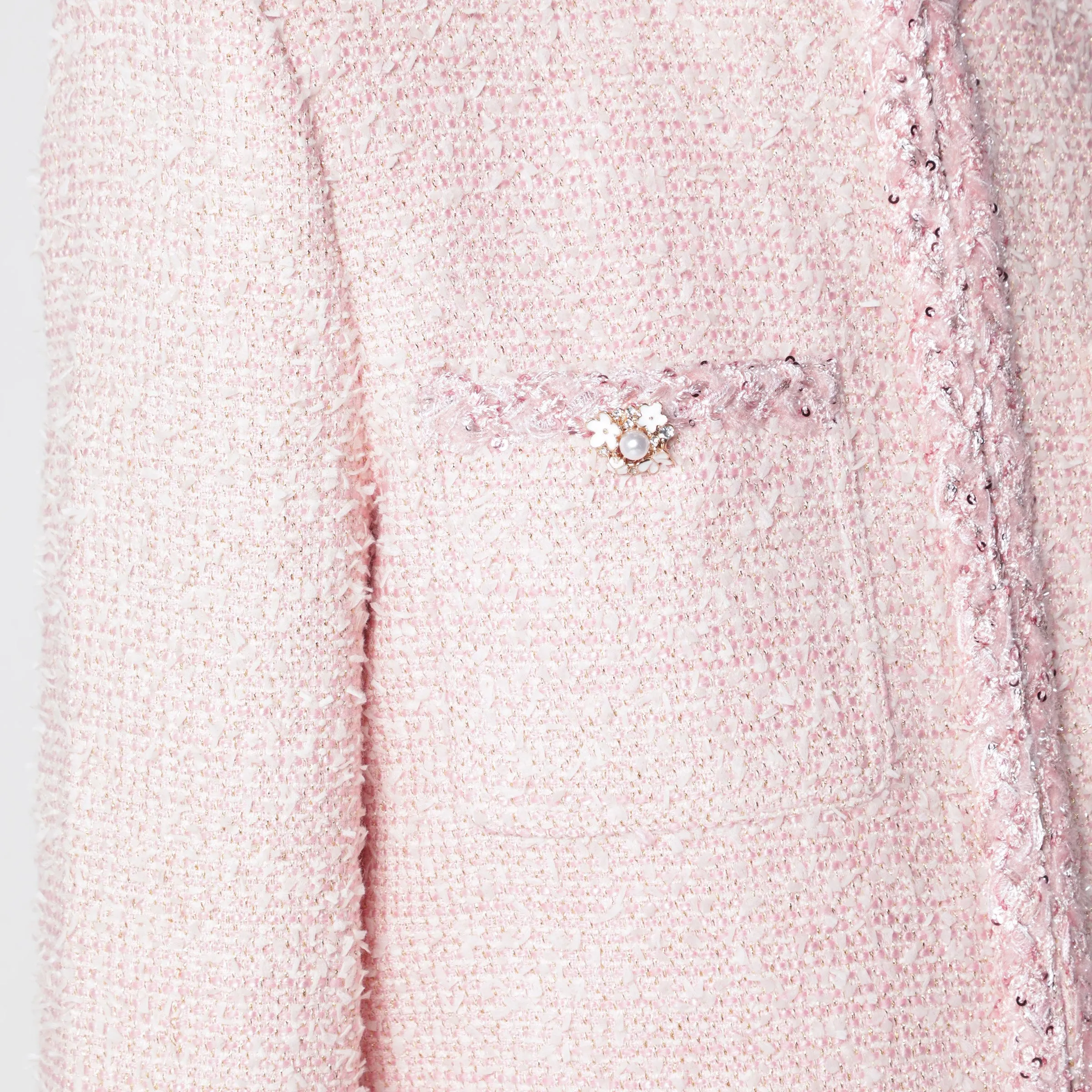 Pink Bouclé Jacket sold by Wanan Luxury product image thumbnail 2