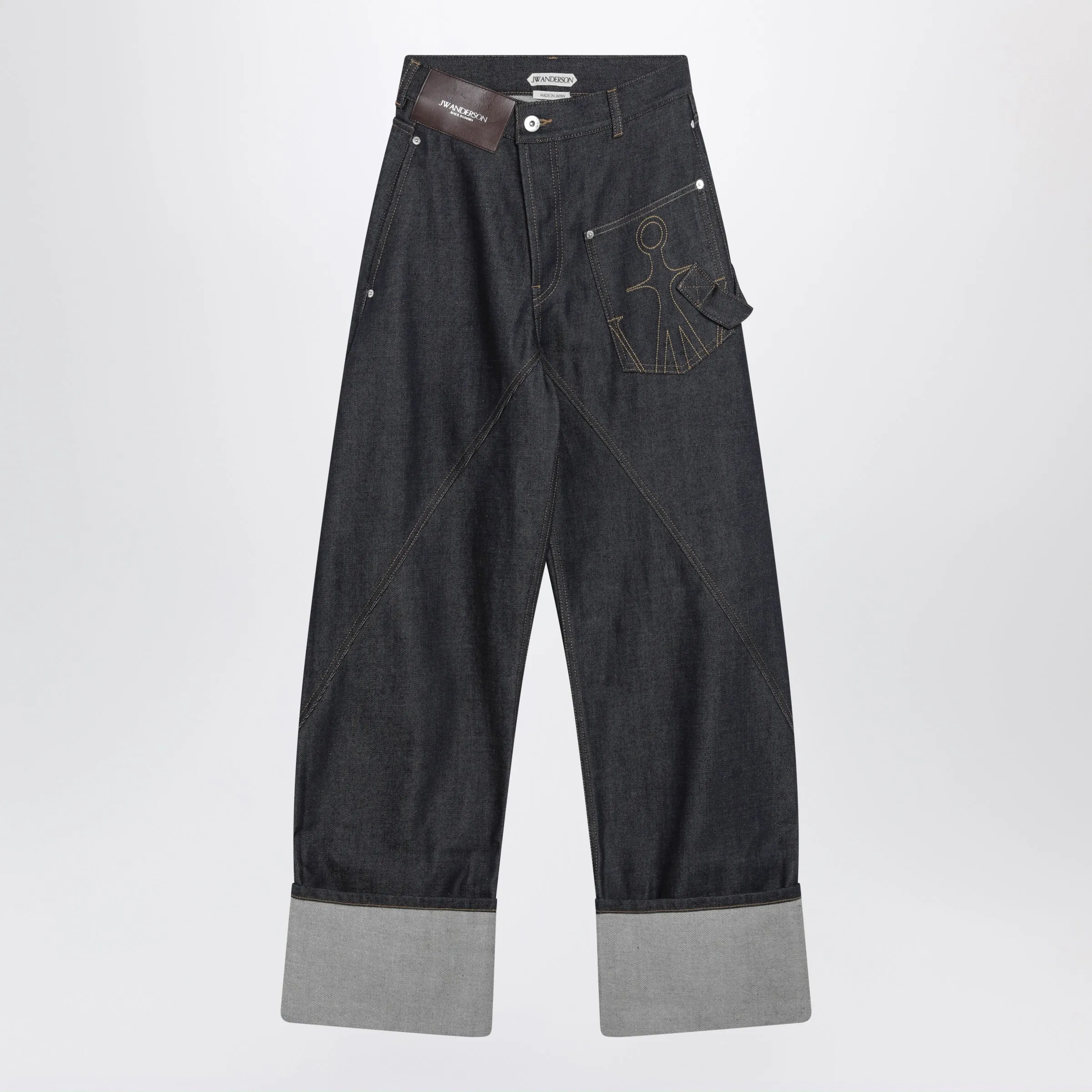 Workwear Jeans In Indigo Denim With Twisted Turn-Up sold by Wanan Luxury