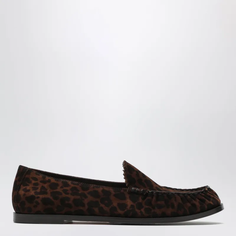 Leopard-Print Suede Loafers made by Aquazzura