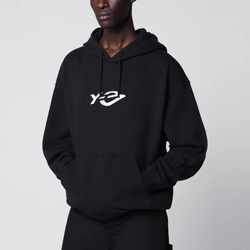 Y-3 French Terry Hoodie In Black With Liquid Logo made by Y-3