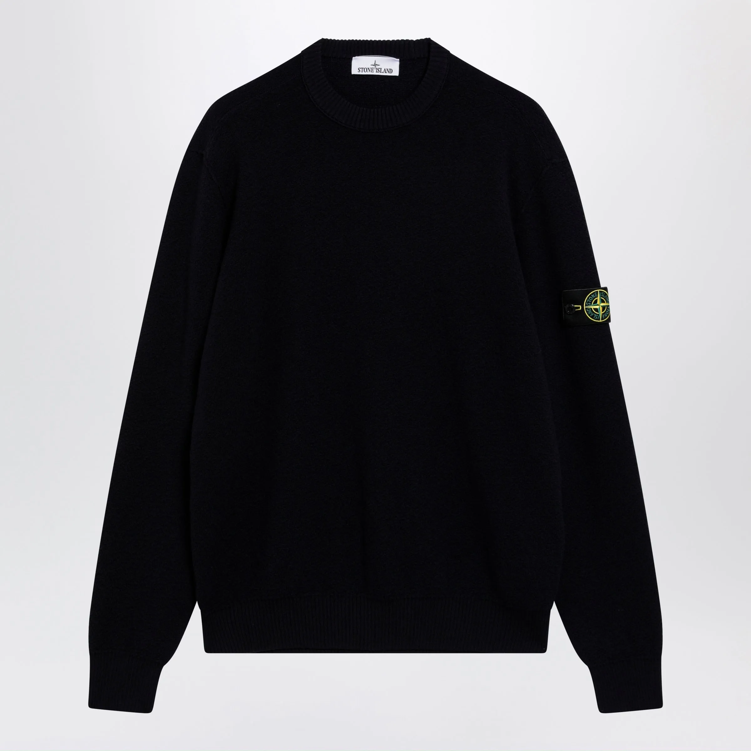 Navy Blue Wool Crewneck Sweater sold by Wanan Luxury