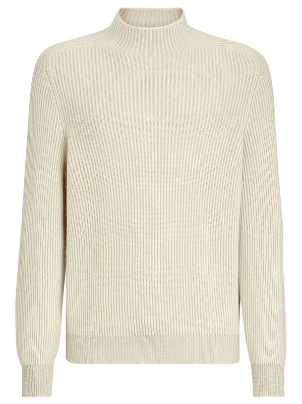 Cashmere English Rib Turtleneck Sweater made by Brunello Cucinelli