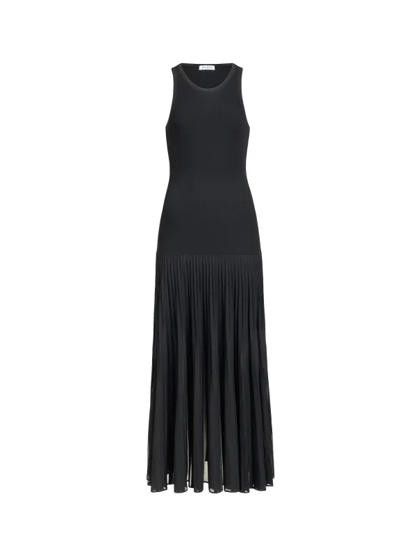 Long Pleated Viscose Blend Dress made by Alaia