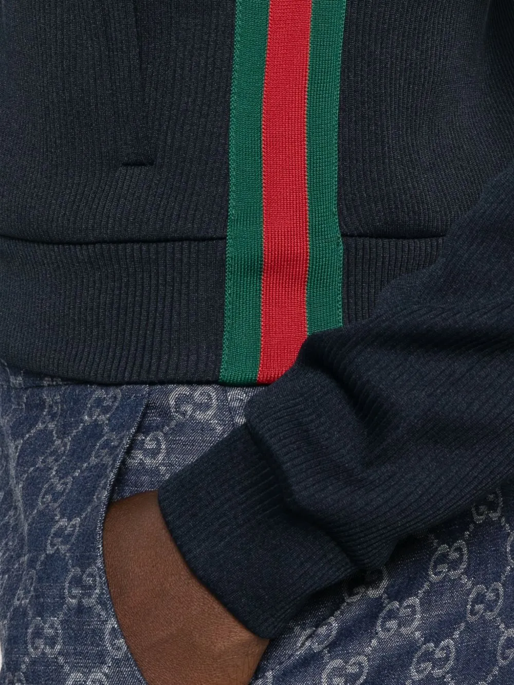 Web Detail Cotton Blend Sweatshirt sold by Wanan Luxury product image thumbnail 4