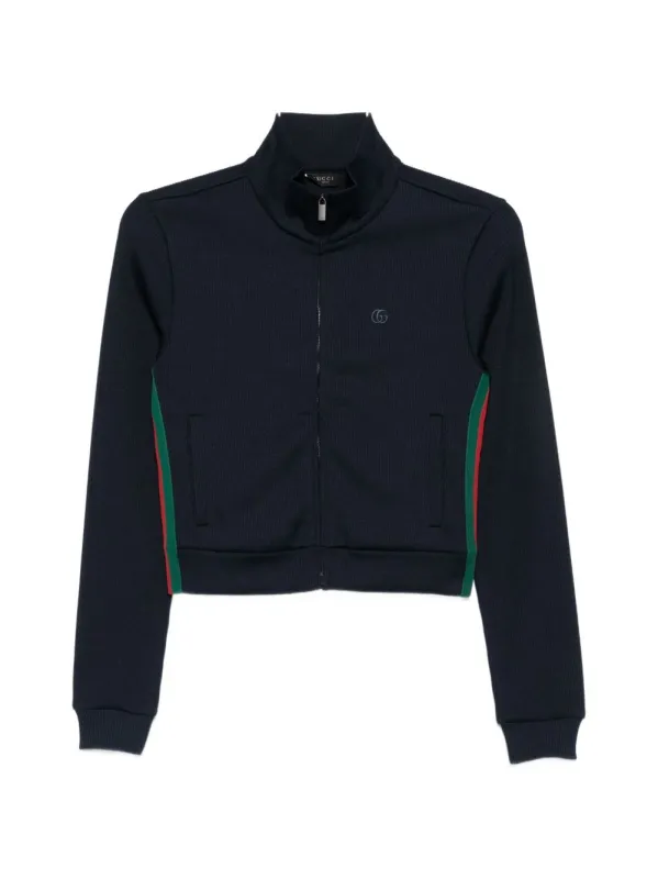 Web Detail Cotton Blend Sweatshirt made by Gucci