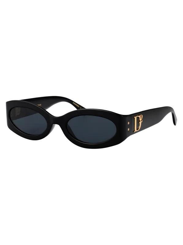 D2 0150/G/S OVAL Sunglasses made by DSQUARED2