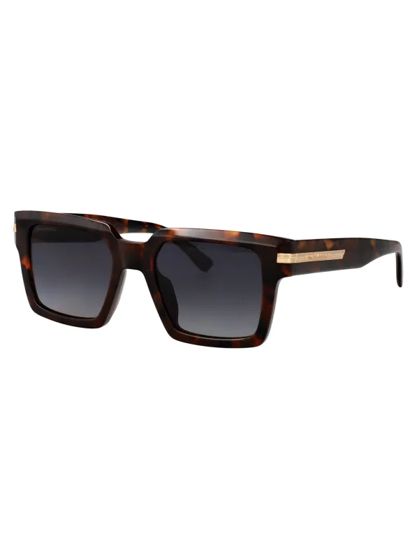 D2 0161/G/S RECTANGULAR Sunglasses made by DSQUARED2