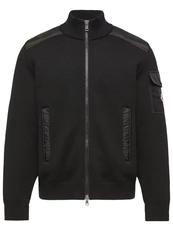 Padded Wool Zip-Up Cardigan made by Moncler
