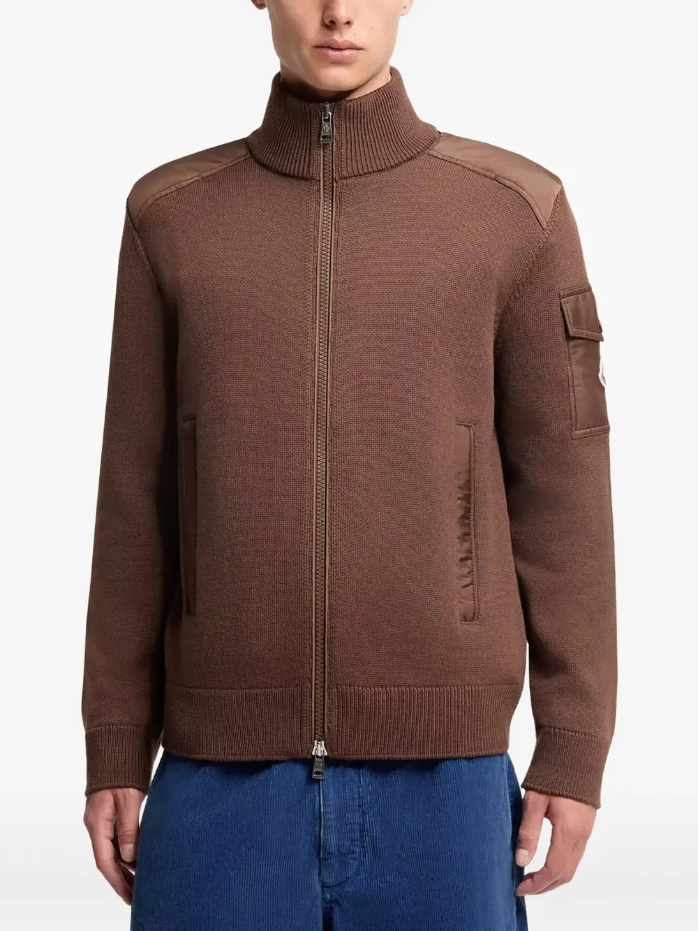 Padded Wool Zip-Up Cardigan sold by Wanan Luxury product image thumbnail 4
