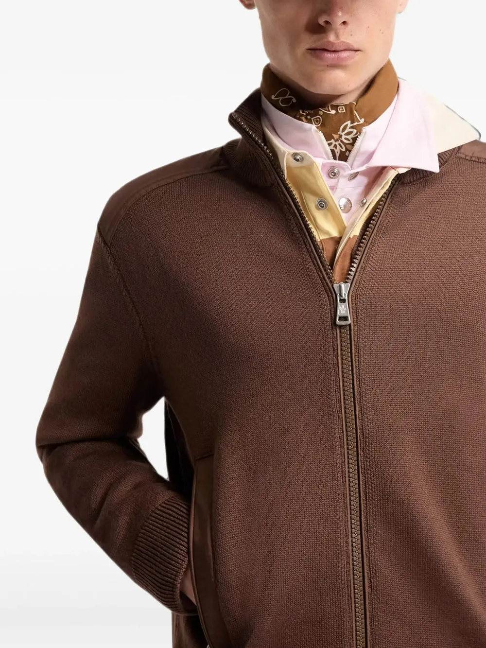 Padded Wool Zip-Up Cardigan sold by Wanan Luxury product image thumbnail 5