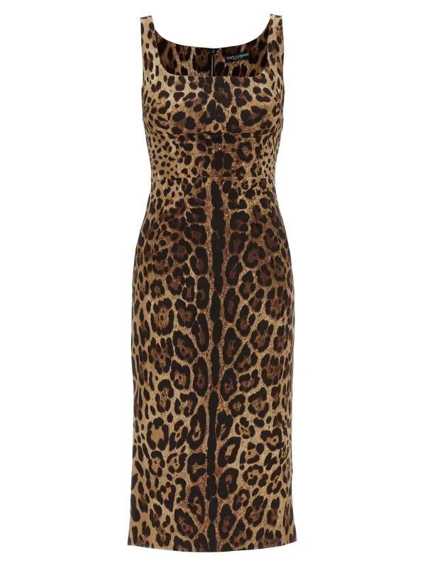 Silk Charmeuse Dress Dresses Brown made by Dolce & Gabanna