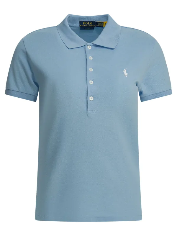 Polo Shirt With Buttons And Logo Polo Shirts Light Blue made by Polo by Ralph Lauren