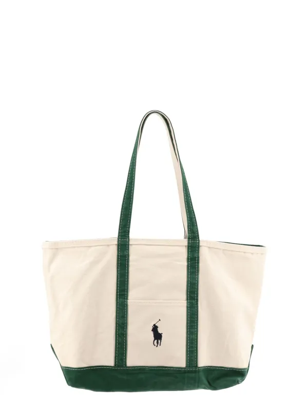 Denim Shoulder Bag With Embroidered Logo On The Front made by Polo by Ralph Lauren
