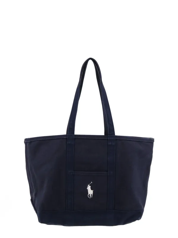 Denim Shoulder Bag With Embroidered Logo On The Front made by Polo by Ralph Lauren