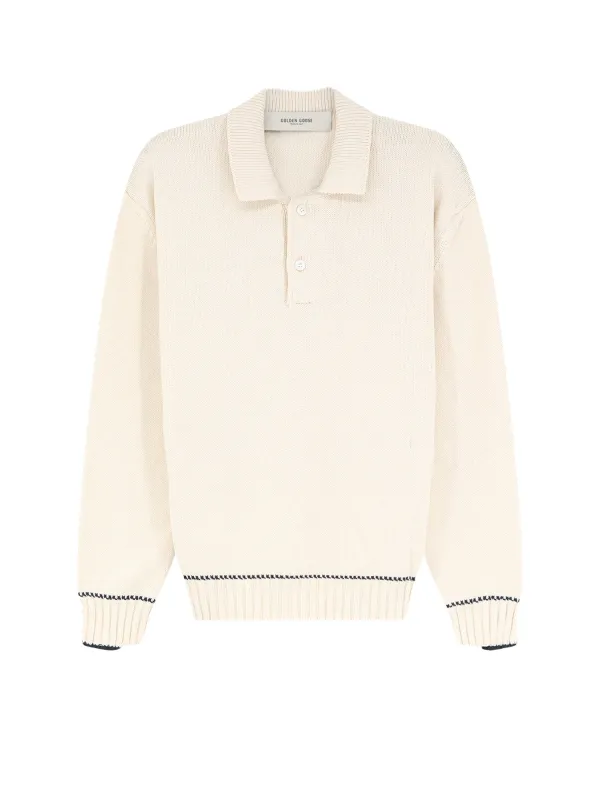Ribbed Cotton Sweater made by Golden Goose