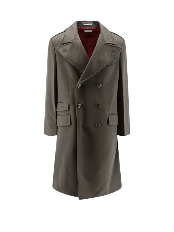 Double-Breasted Virgin Wool Coat made by Brunello Cucinelli
