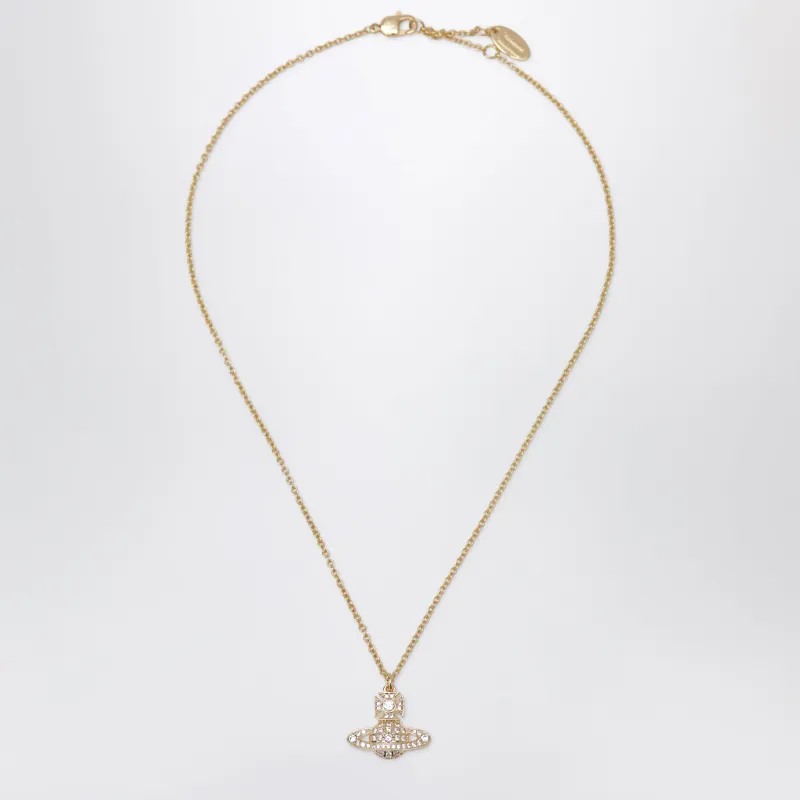 Orb Pendant Necklace In Gold-Tone Metal With Crystals made by Vivienne Westwood
