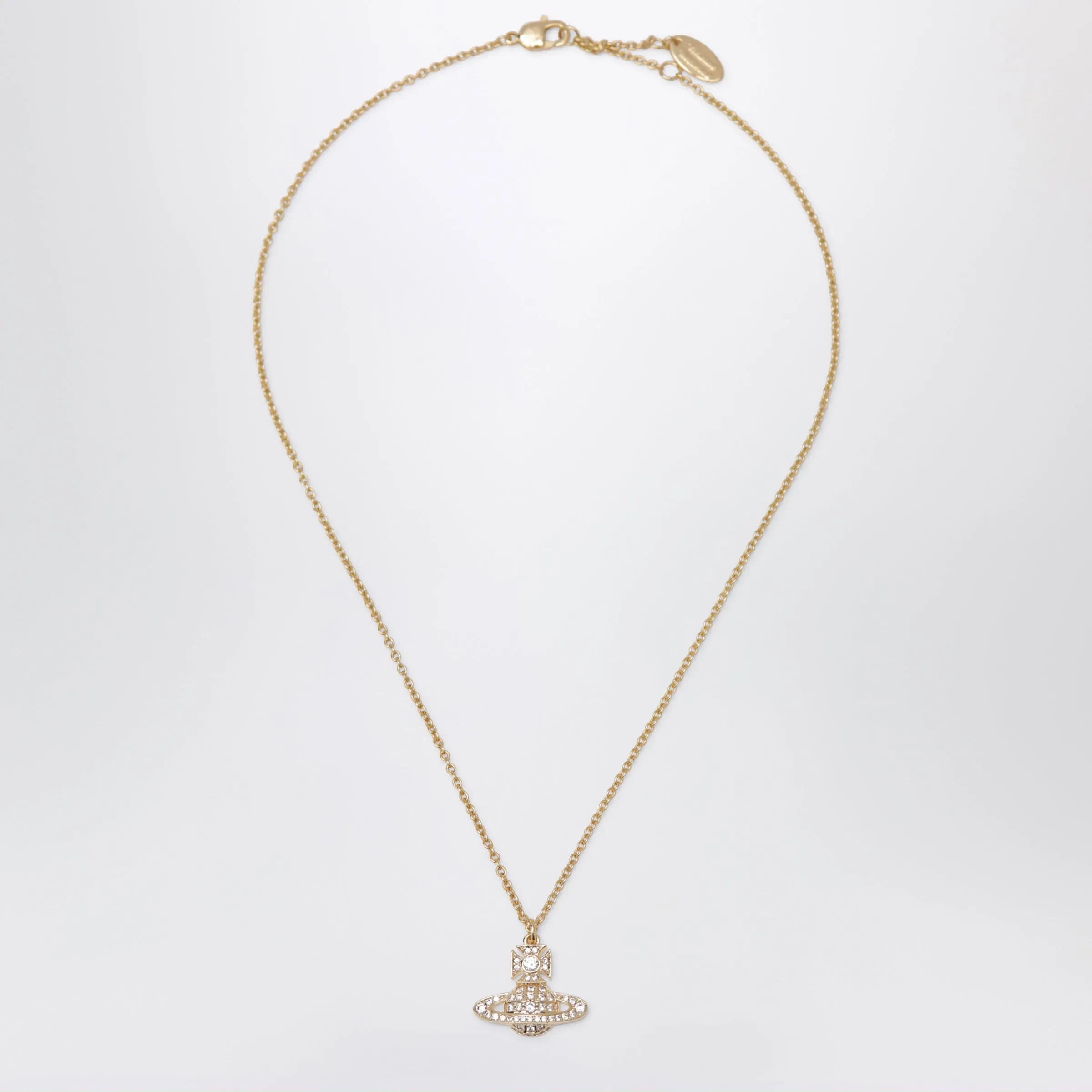 Orb Pendant Necklace In Gold-Tone Metal With Crystals sold by Wanan Luxury