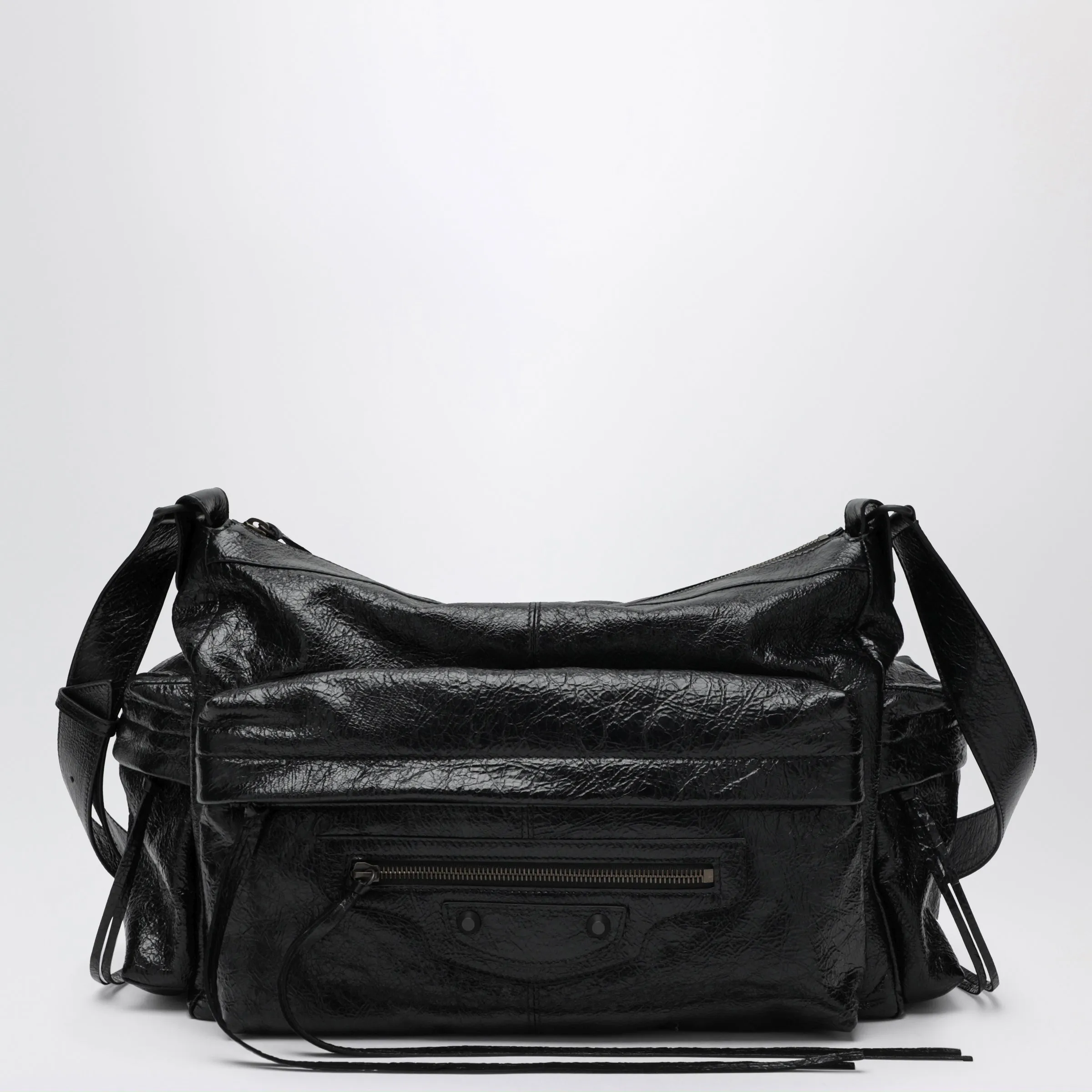 Le City Medium Multi-Pocket Lambskin Crossbody Bag Black sold by Wanan Luxury