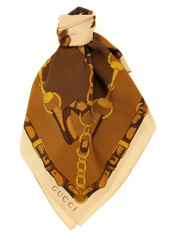 Morsetto Scarves And Foulards Brown made by Gucci