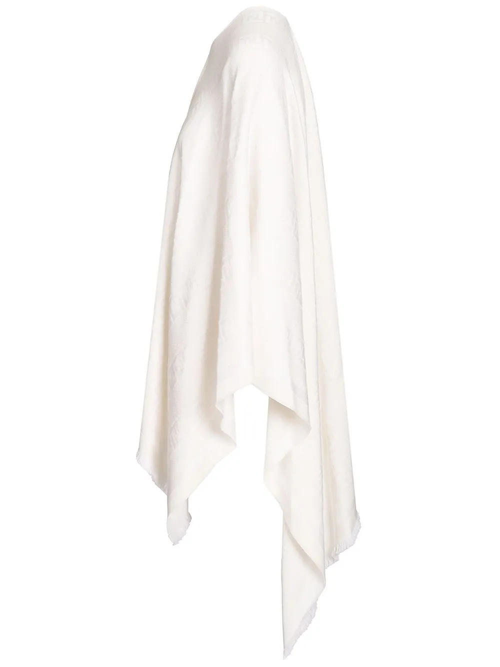 Ff Ivory Wool And Silk Poncho Jackets White sold by Wanan Luxury product image thumbnail 3
