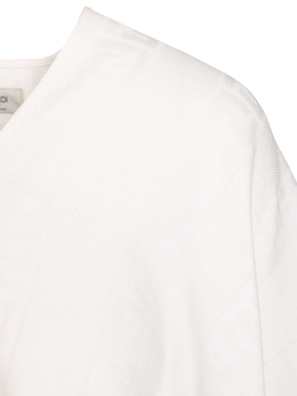 Ff Ivory Wool And Silk Poncho Jackets White sold by Wanan Luxury product image thumbnail 4