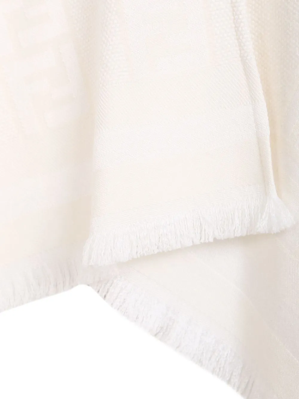 Ff Ivory Wool And Silk Poncho Jackets White sold by Wanan Luxury product image thumbnail 5