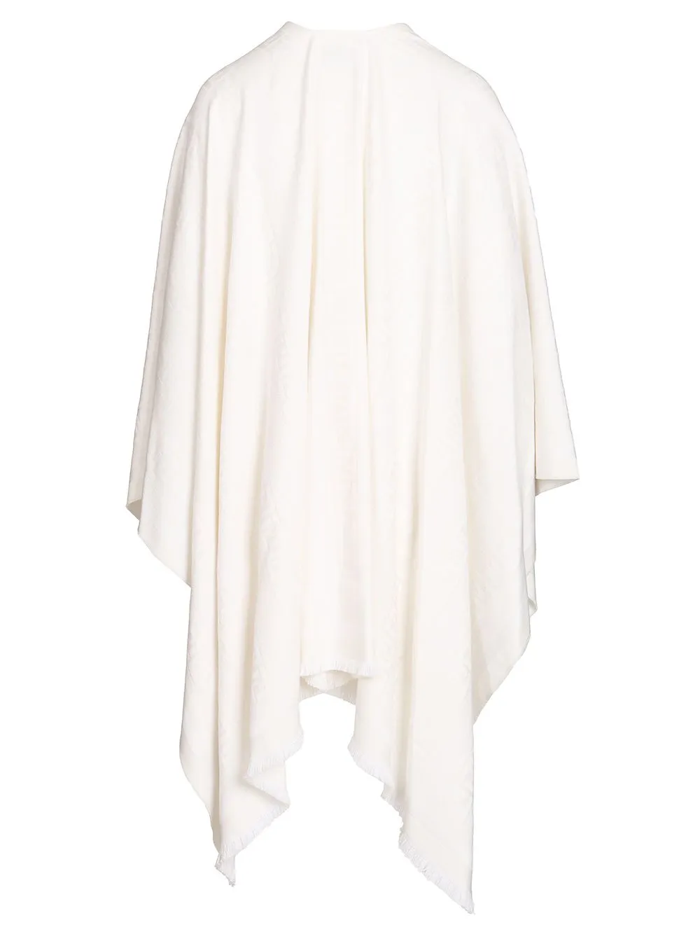 Ff Ivory Wool And Silk Poncho Jackets White sold by Wanan Luxury product image thumbnail 2