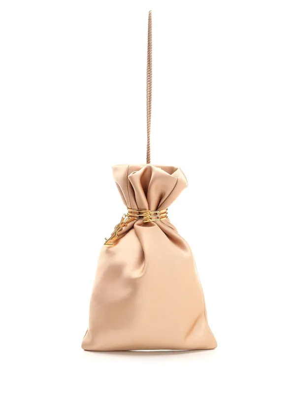 Evening Pouch Handbags Beige made by Yves Saint Laurent