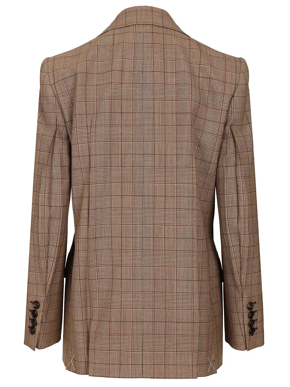 Tailored Double-Breasted Checked Wool Jacket Brown sold by Wanan Luxury product image thumbnail 2