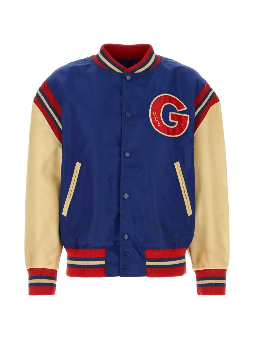 Patch Detail Nylon Bomber Jacket sold by Wanan Luxury