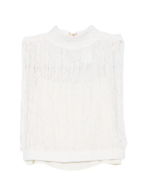 Wool And Silk Blend Top made by Fabiana Filippi