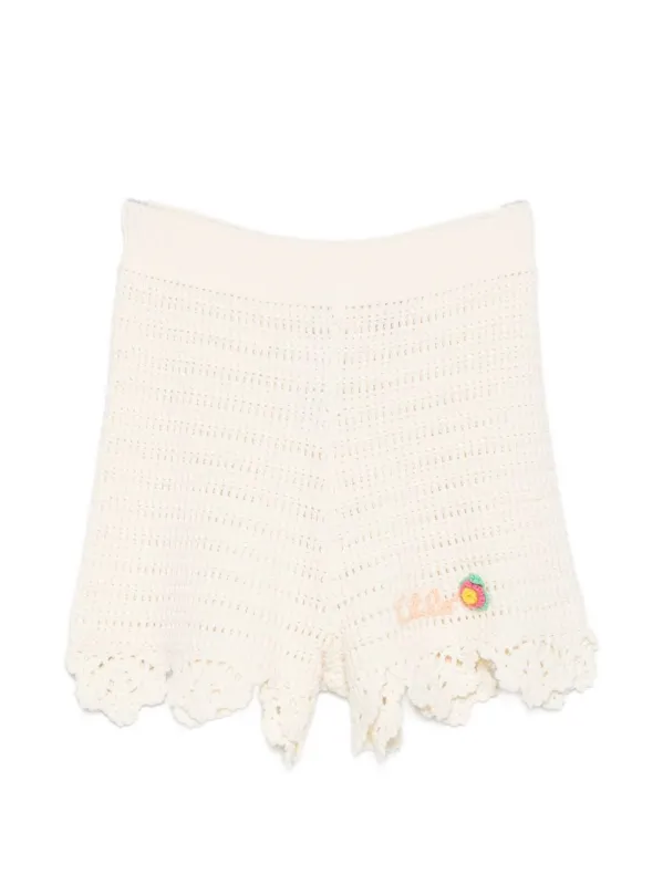 Cotton Knit Shorts made by Chloe