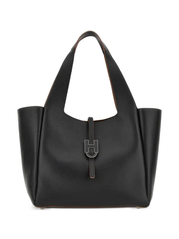 Hogan Trenc Leather Tote Bag made by Hogan