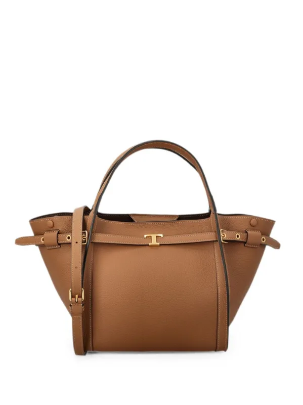 T Timeless Small Leather Tote Bag made by Tod's