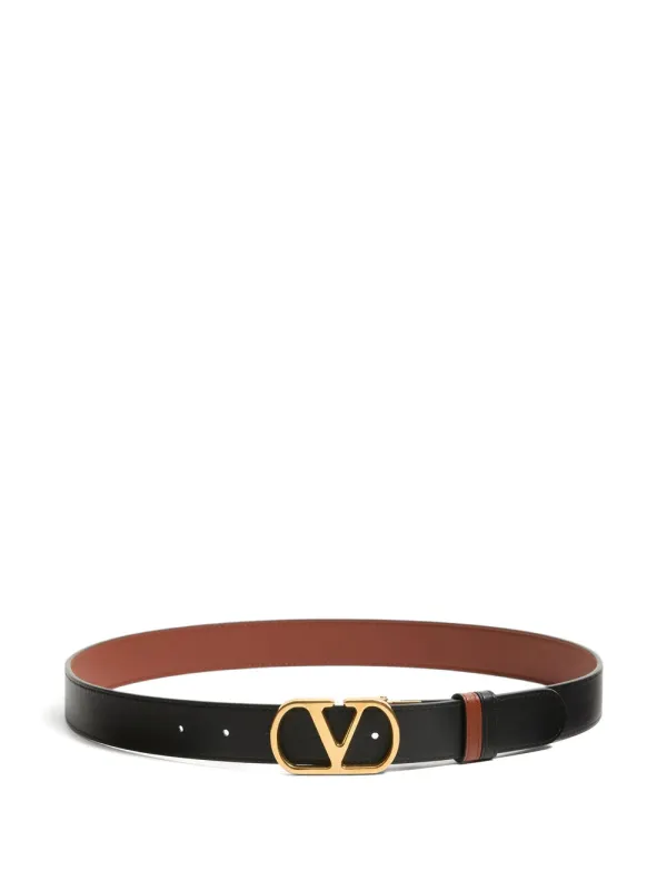 Vlogo Signature Reversible Belt In Glossy Calfskin 30 Mm made by Valentino Garavani