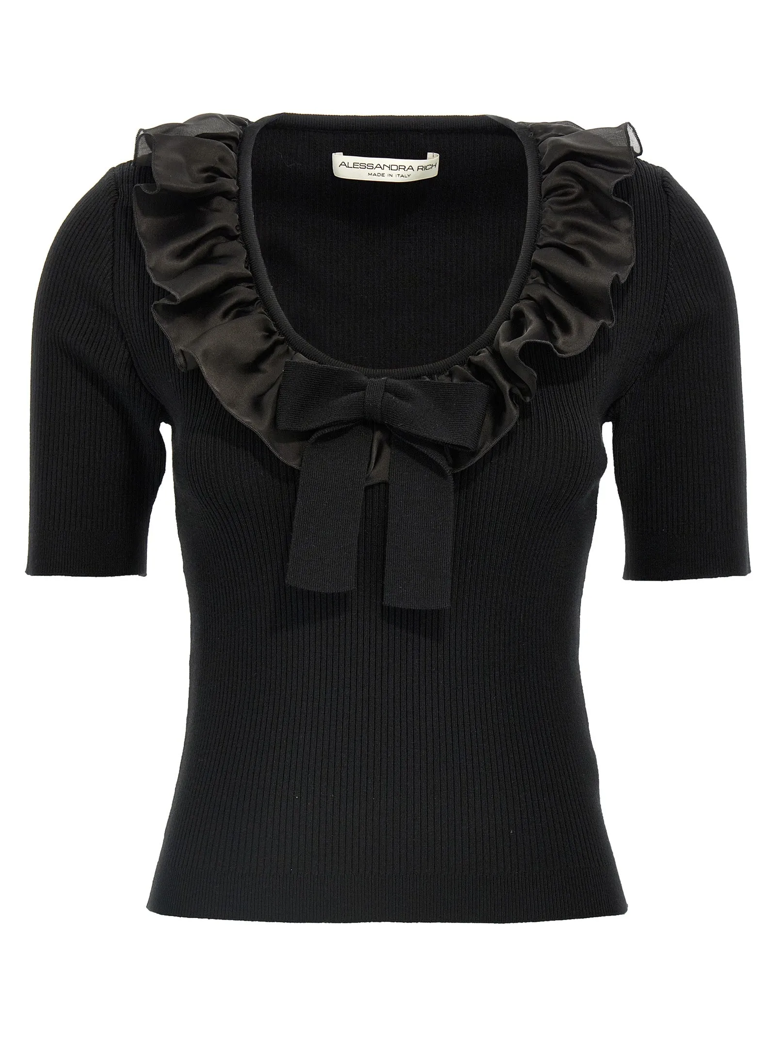 Ruffle T-Shirt Black sold by Wanan Luxury
