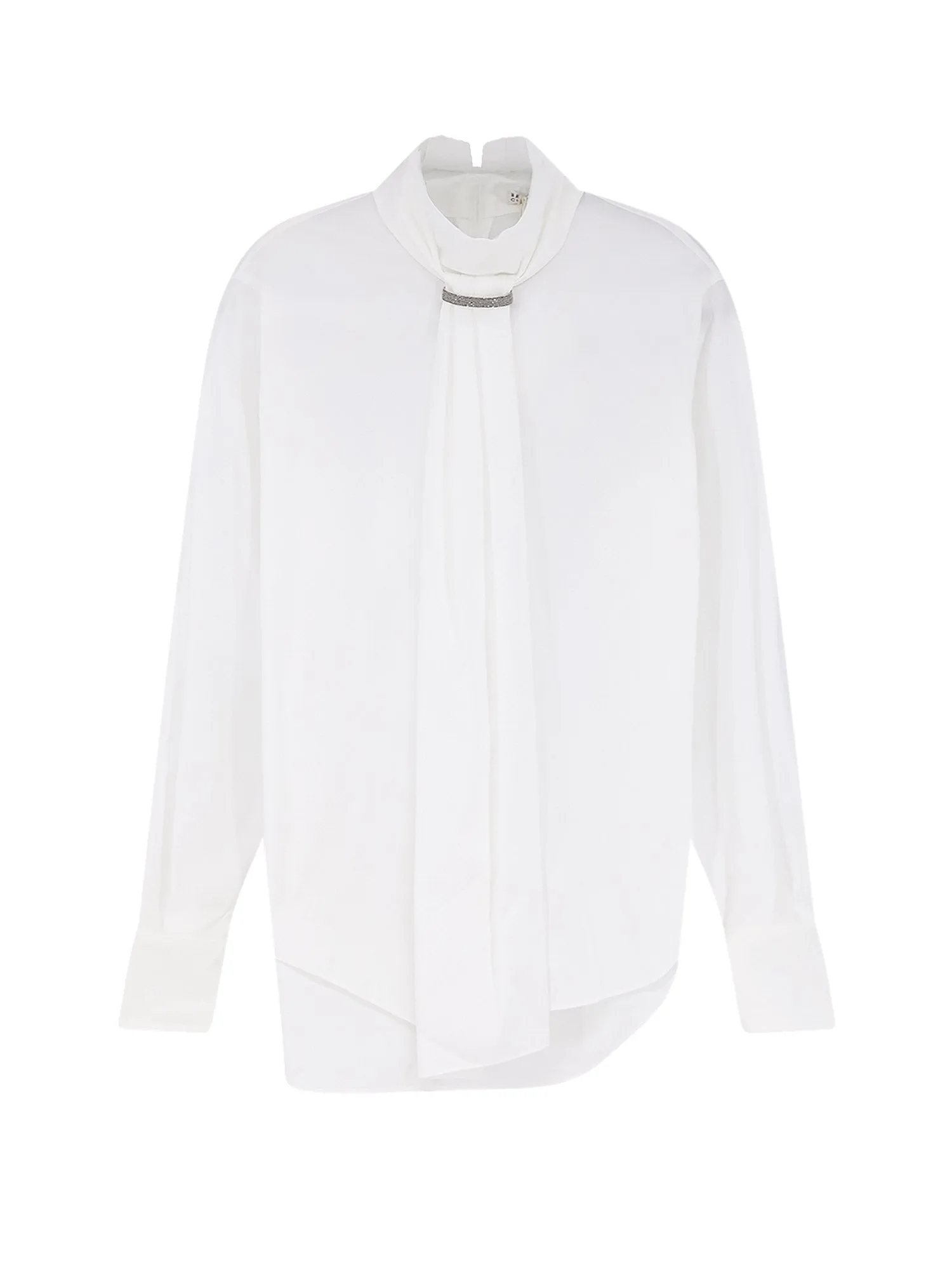 Cotton Blend Shirt With Monili Detail sold by Wanan Luxury