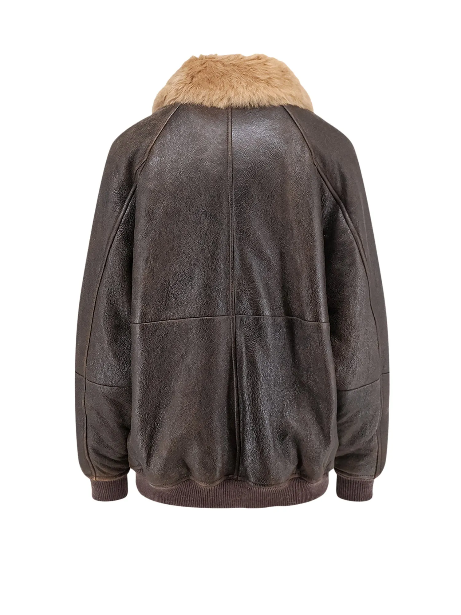 Leather Jacket With Shearling Collar sold by Wanan Luxury product image thumbnail 2