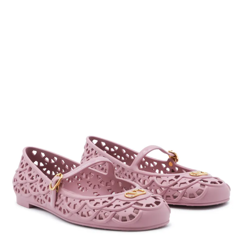 Flat Shoes Soft Pink made by Valentino Garavani