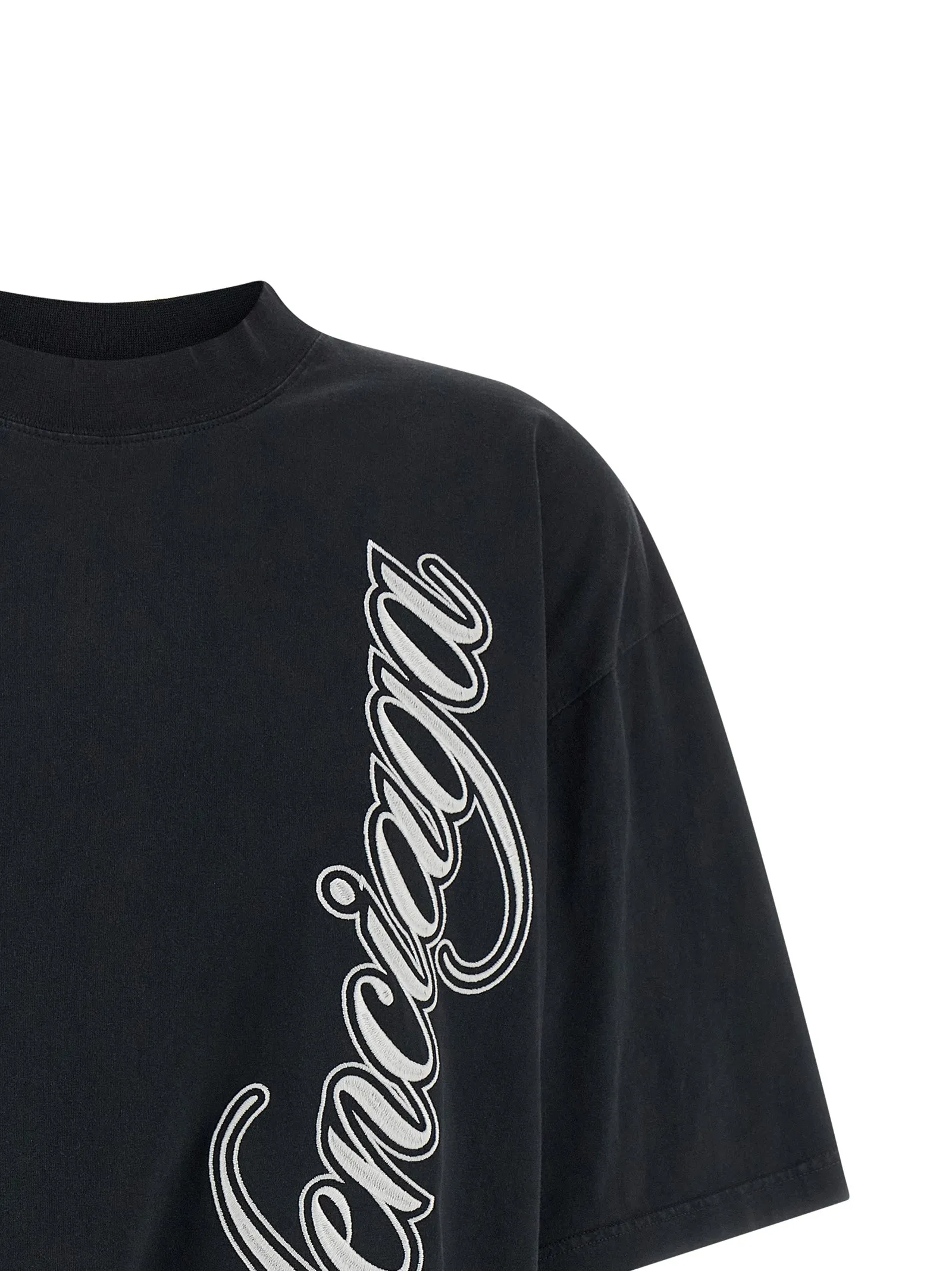 Cursive T-Shirt Black sold by Wanan Luxury product image thumbnail 3