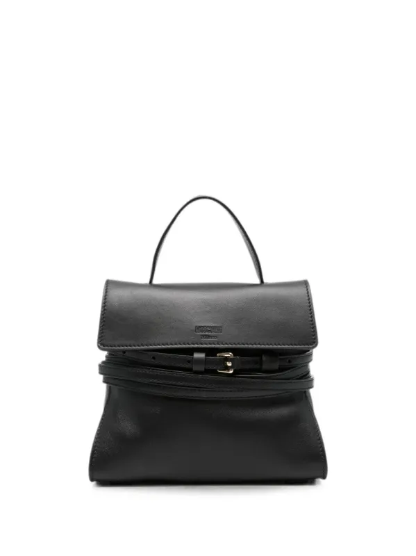 Tie Me Leather Handbag made by Moschino