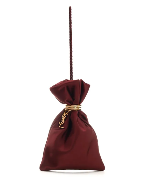 Evening Pouch Handbags Bordeaux made by Yves Saint Laurent